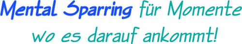 Mental Sparring - mentales, verbales Sparring für aktiv Wachhypnose Momente wo es darauf ankommt - www.mental-sparring.ch